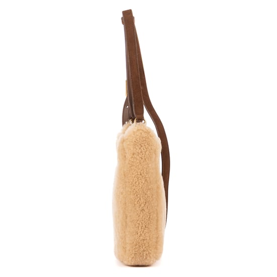 Yves Saint Laurent 5 à 7 Shearling Bucket Mini en  beige Cuero de becerro - Image 5