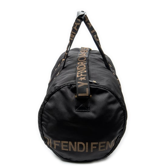 Fendi Vintage Large Logo Duffle en negro Lienzo - Image 4