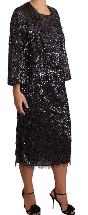 Vestido Midi de Lentejuelas con Corte Relajado - Image 4