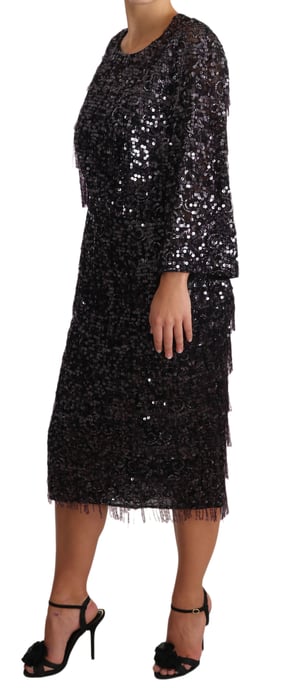Vestido Midi de Lentejuelas con Corte Relajado - Image 5