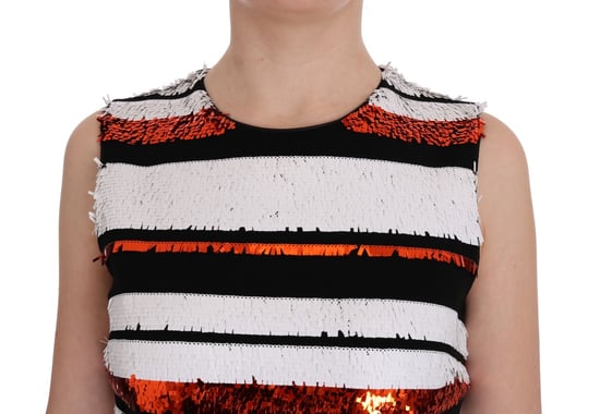 Vestido de cóctel midi con rayas de lentejuelas - Image 5