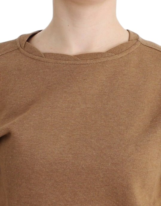 Suéter de algodón marrón con cuello redondo de John Galliano - Image 5