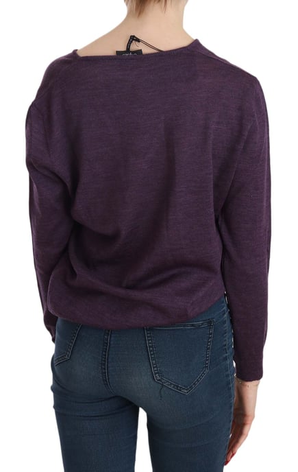 TOP DE PULLOVER LARGO DE MANGA LARGA EN VIOLETA BYBLOS - Image 3