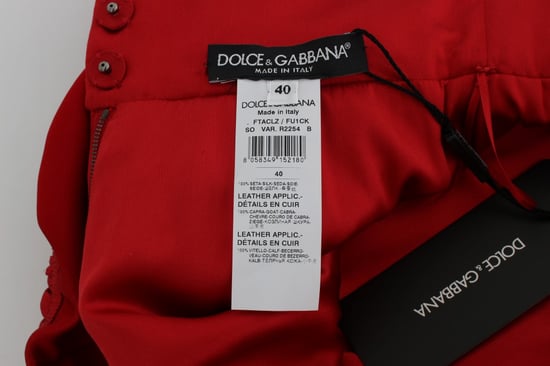 Pantalones Cortos con Bordado Floral de Dolce Gabbana de Cintura Alta - Image 6