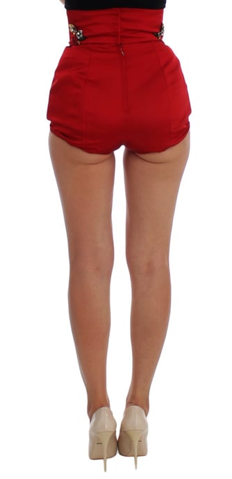 Shorts de Cintura Alta con Bordado Floral Dolce Gabbana - Image 2