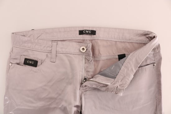Jeans Slim Fit de Algodón Beige Costume National - Image 5