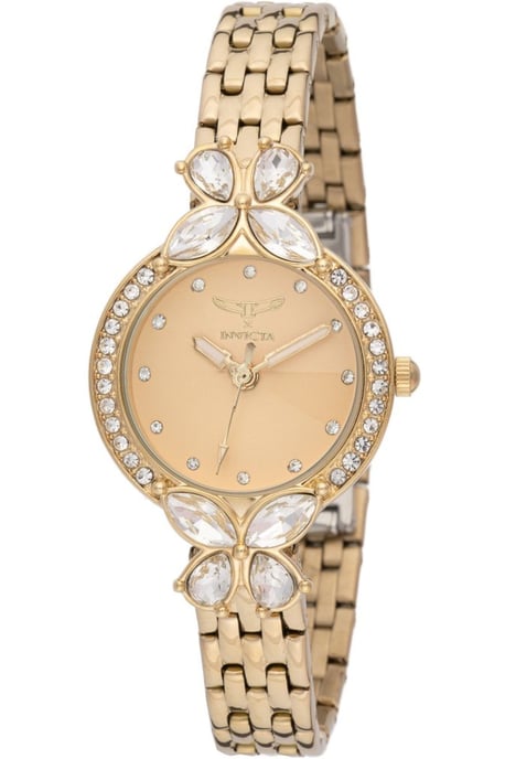 Invicta Wildflower 69094 Reloj de Mujer - Movimiento de Cuarzo - Metal con Esfera Dorada - 30 mm - Image 1