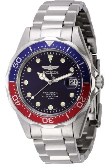 Invicta Pro Diver 45785 Reloj de Hombre - Movimiento de Cuarzo - Acero Inoxidable con Esfera Azul - 38 mm - Image 1