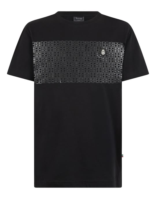 Round Neck T-Shirt Stripe Monogram - Image 1