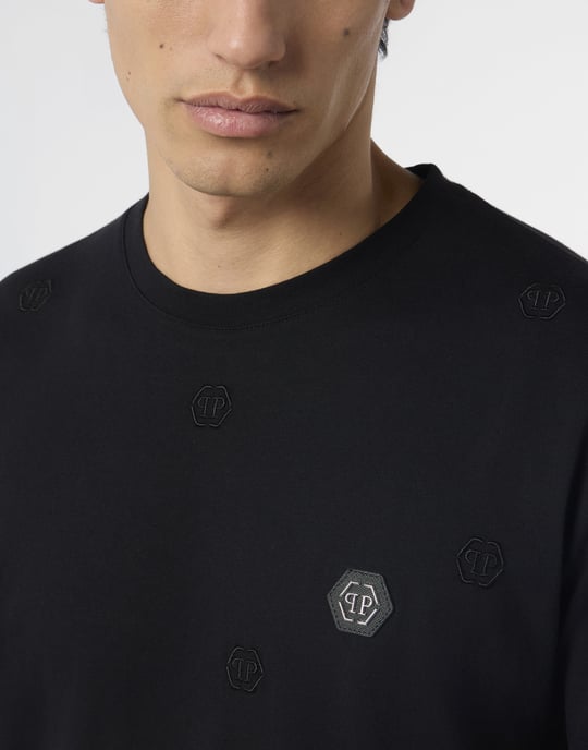 Embroidered Round Neck T-Shirt Monogram Monogram - Image 3