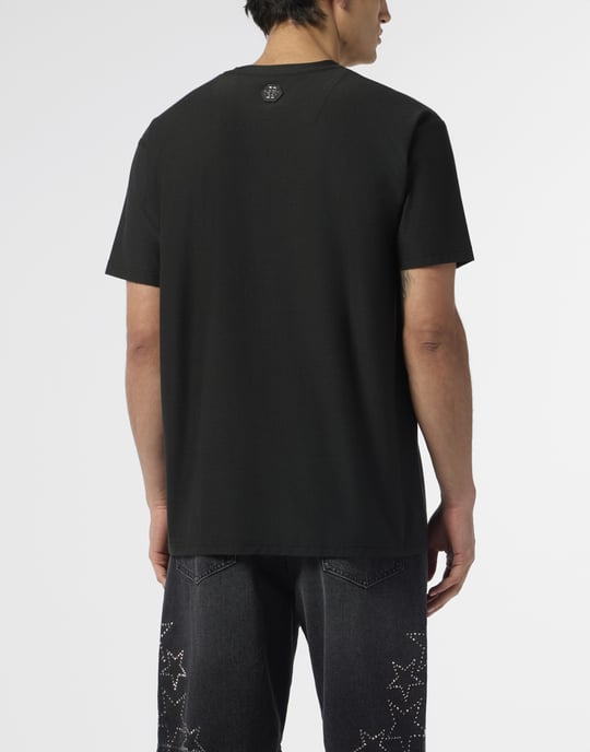 Round Neck T-Shirt Jacquard Hexagon Line - Image 5