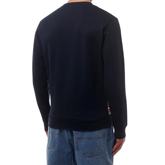 Sudadera Aquascutum Active Club Check Crewneck Azul Marino - Image 4