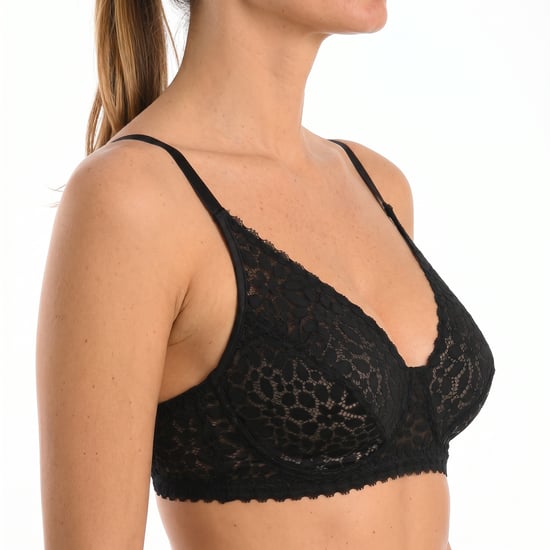 Sujetador triangular sin aros de encaje floral para mujer - Image 4