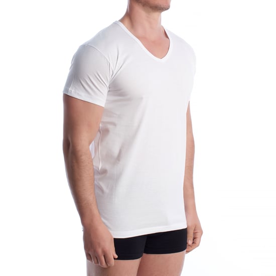 Camiseta Interior de Algodón de Manga Corta para Hombre Q1004 - Image 4