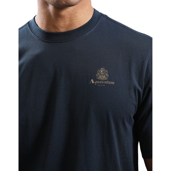 Camiseta Aquascutum Active Con Logo Pequeño, Color Azul Marino - Image 6
