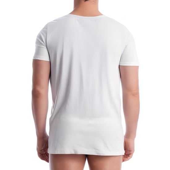 Paquete de 3 Camisetas Interiores para Hombre Ajustadas de Mezcla de Algodón elástico NB4185 - Image 3