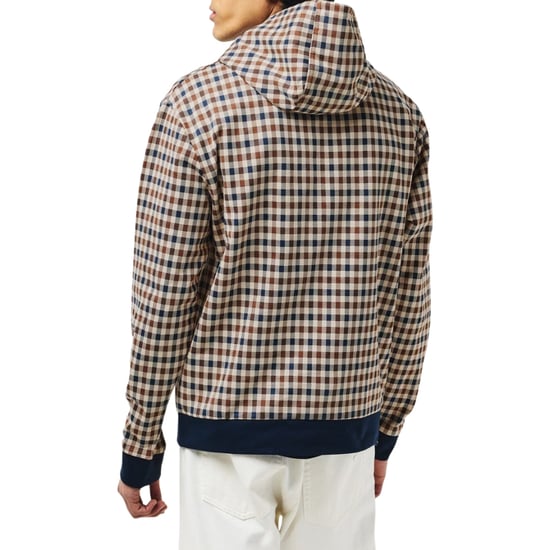Sudadera Con Capucha Aquascutum Active Club Check Azul Marino - Image 4