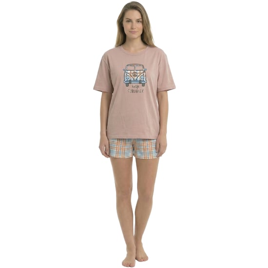 Pijamas de algodón de verano para mujer, manga corta KL40000 - Image 1