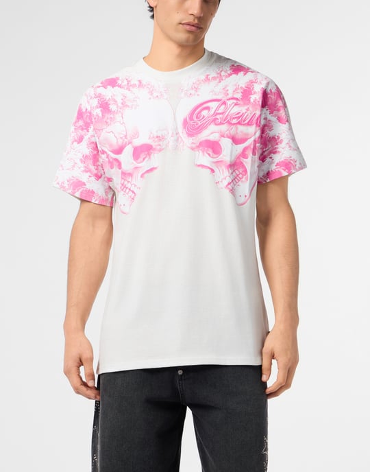 Round Neck T-Shirt Ceramic Skulls - Image 2