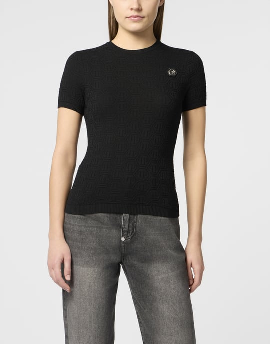 Knitted T-Shirt Sexy Pure Fit Monogram Monogram - Image 2