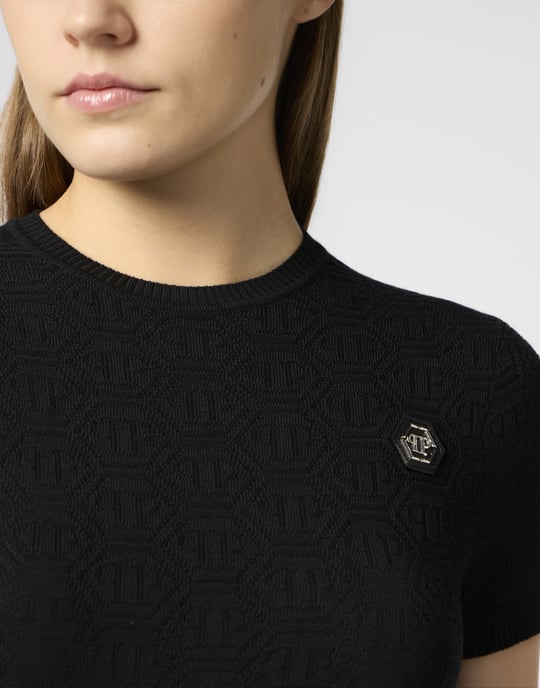 Knitted T-Shirt Sexy Pure Fit Monogram Monogram - Image 3