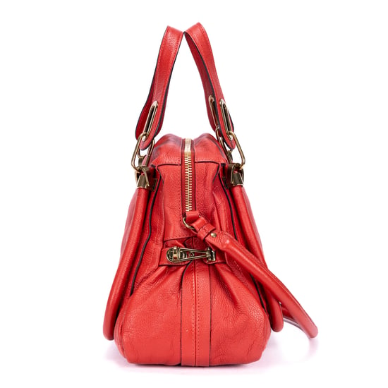 Chloé Medium Paraty Medium en  rojo Cuero de ternero - Image 4