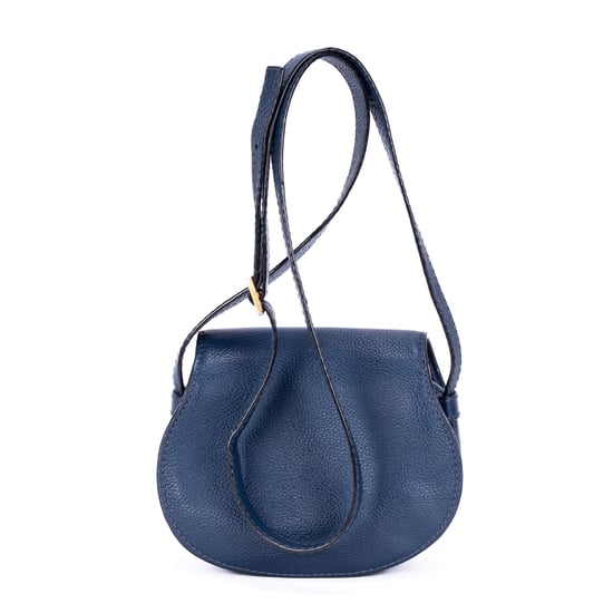 Chloé Small Marcie Saddle Small en  Marina Cuero de ternero - Image 5