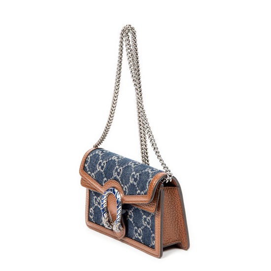 Gucci Mini Dionysus Chain Crossbody en Vaquero beige/azul Lienzo - Image 2