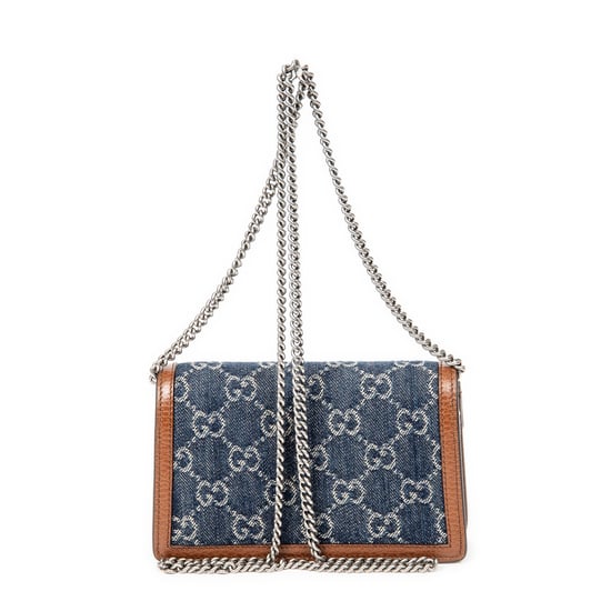 Gucci Mini Dionysus Chain Crossbody en Vaquero beige/azul Lienzo - Image 5