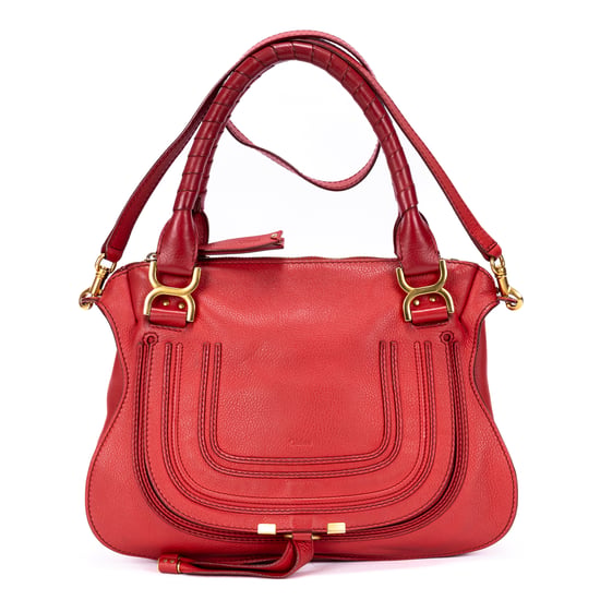 Chloé Medium Marcie Saddle Medium en Red Cuero de ternero - Image 1