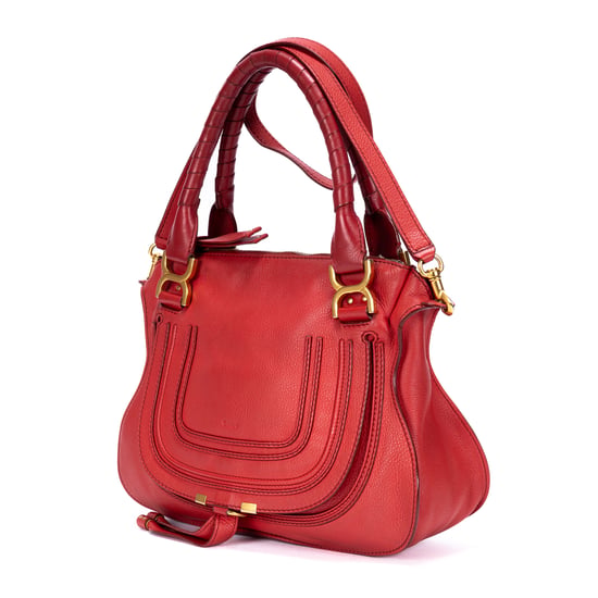 Chloé Medium Marcie Saddle Medium en Red Cuero de ternero - Image 2