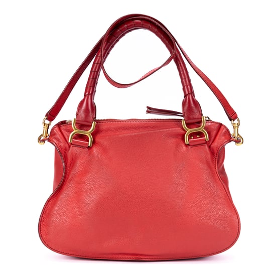 Chloé Medium Marcie Saddle Medium en Red Cuero de ternero - Image 5