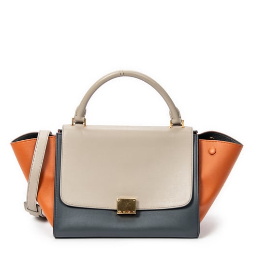 Celine Small Tricolor Trapeze en Grey Cuero de ternero - Image 1