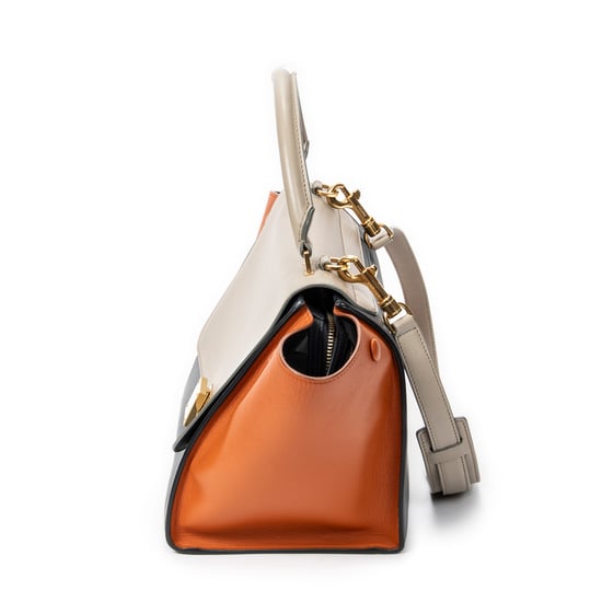 Celine Small Tricolor Trapeze en Grey Cuero de ternero - Image 3