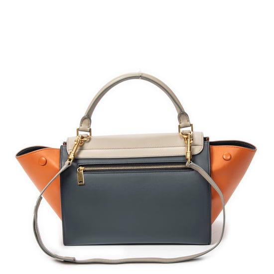 Celine Small Tricolor Trapeze en Grey Cuero de ternero - Image 5