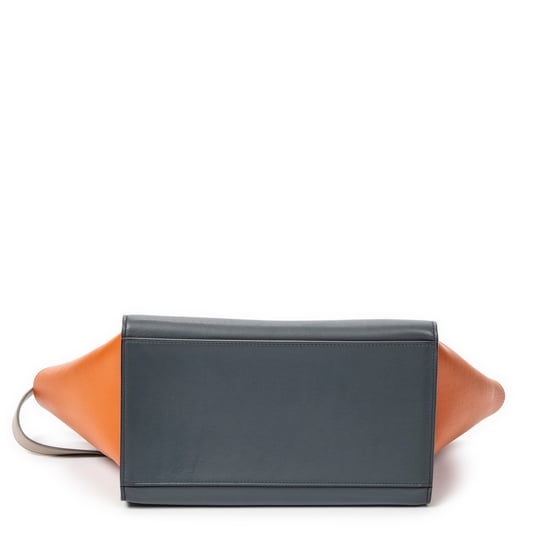 Celine Small Tricolor Trapeze en Grey Cuero de ternero - Image 6