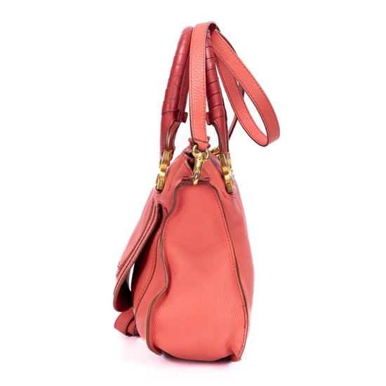 Chloé Medium Marcie Saddle Medium en rosa Cuero de ternero - Image 3