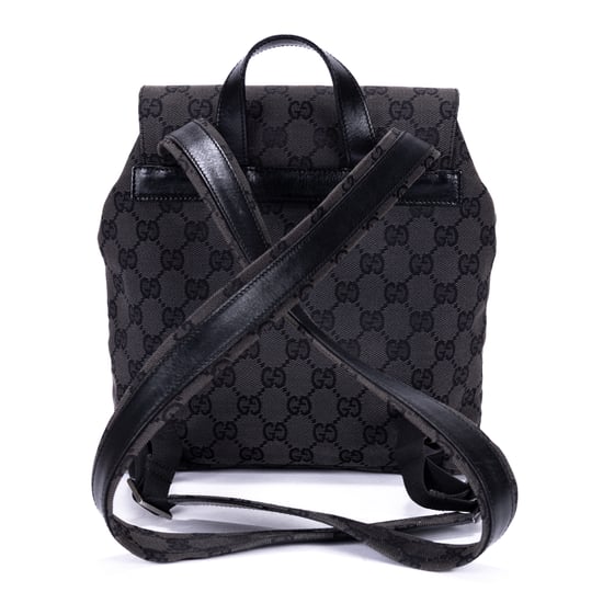 Gucci Front Zip Pocket Flap Backpack Small en  negro Lienzo - Image 5