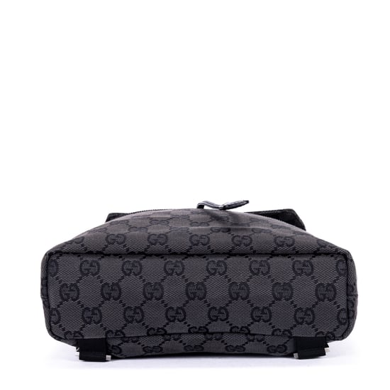 Gucci Front Zip Pocket Flap Backpack Small en  negro Lienzo - Image 6