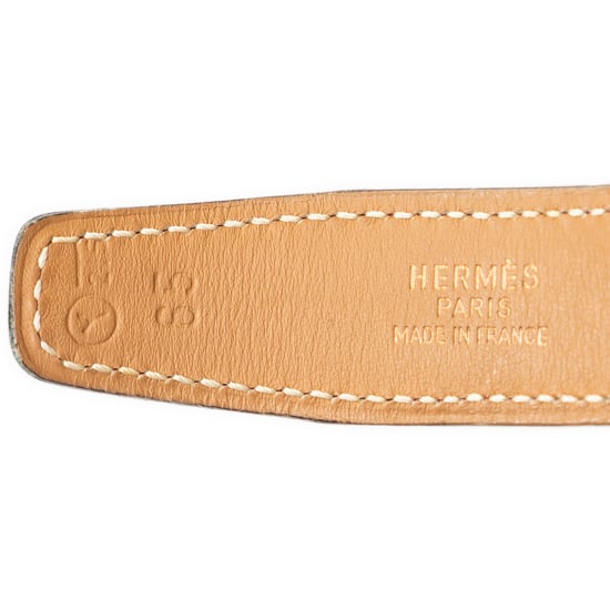 Hermès H Constance Belt 65 en Rojo/Bronceado Cuero de ternero - Image 4