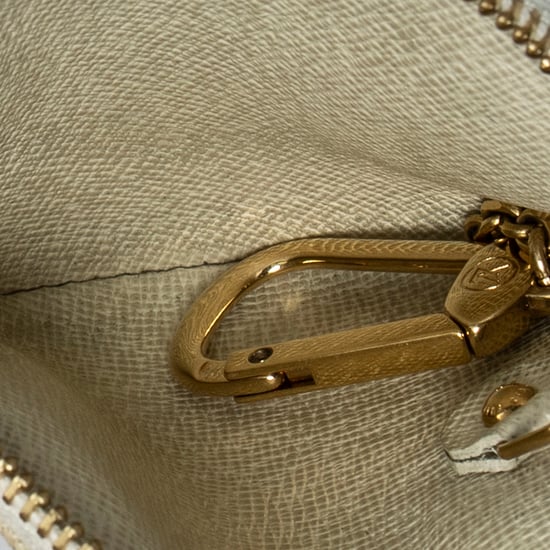 Louis Vuitton Porte Monnaie Round en Marfil/Azul marino Lienzo - Image 3