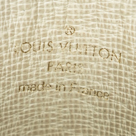 Louis Vuitton Porte Monnaie Round en Marfil/Azul marino Lienzo - Image 4