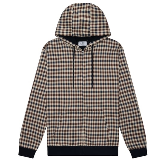 Sudadera Con Capucha Y Cremallera Completa Aquascutum Active Club Check, Color Azul Marino - Image 1