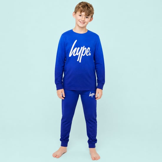 Pijama de Manga Larga Ombre para Niños Azul - Image 5