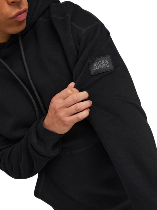 Jack & Jones Sudaderas con capucha Jcoclassic Waffle Sweat Hood Negro - Image 4