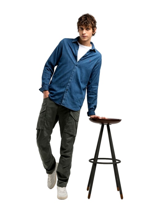 Pantalones Cargo Replay Joe para Hombre en Gris - Image 4