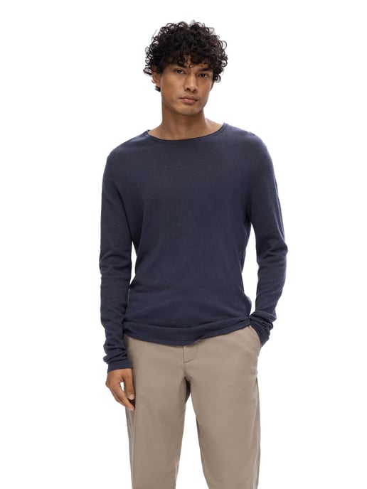 Selected Sweaters Rocks Cuello redondo Azul zafiro oscuro - Image 4