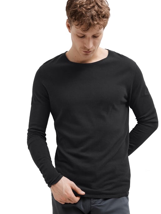 Selected Sweaters Rocks Knit Crew Neck Negro Negro - Image 3