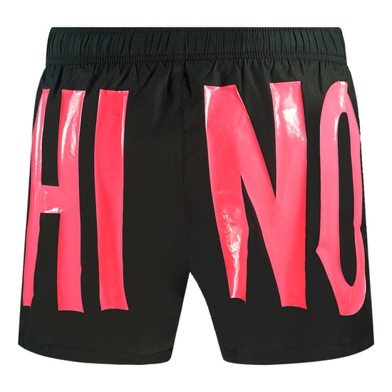 Bañador Negro Con Logo Rosa Grande De Moschino - Image 2