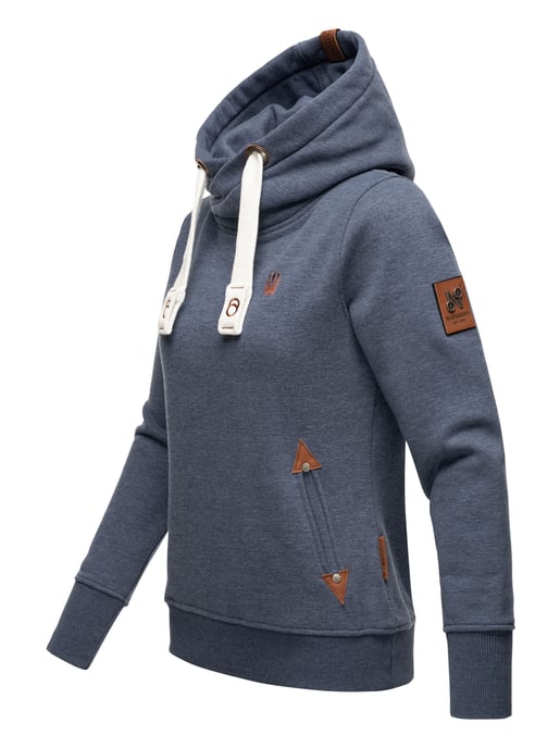 Navahoo Sudadera Mujer Namikaa – Con Capucha, Cuello Alto & Detalles en Polipiel - Image 2